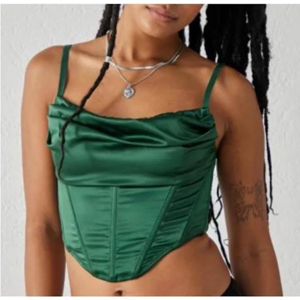 Lexi Satin Cowl Corset Top